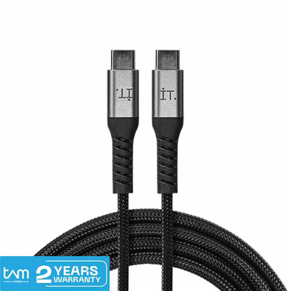 IT Power Connector - USB C to C Cable 2 m - Black