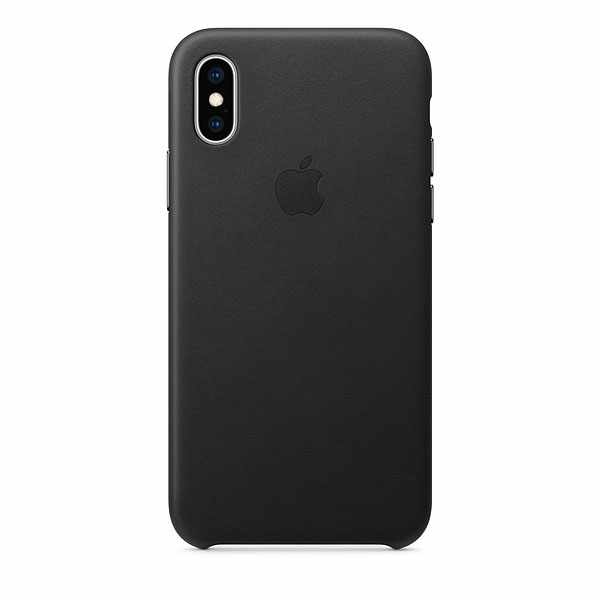 iPhone Xs Leather Case, Black