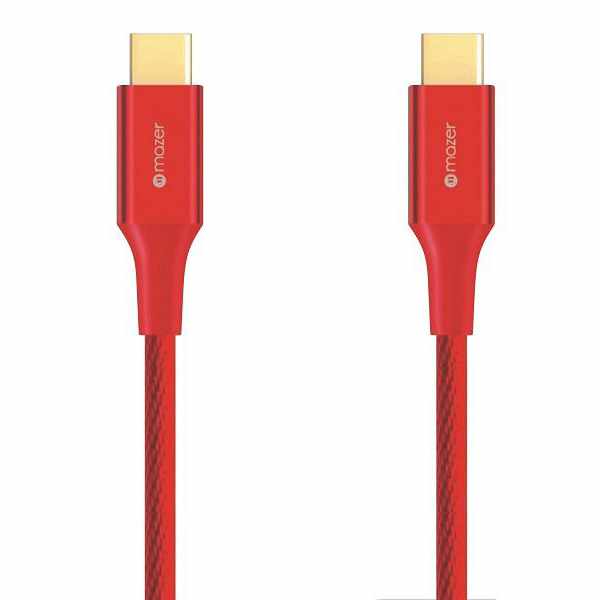 Mazer Alu.Dura.Tek USB-C2C Cable 0.2m/3.1A - Red