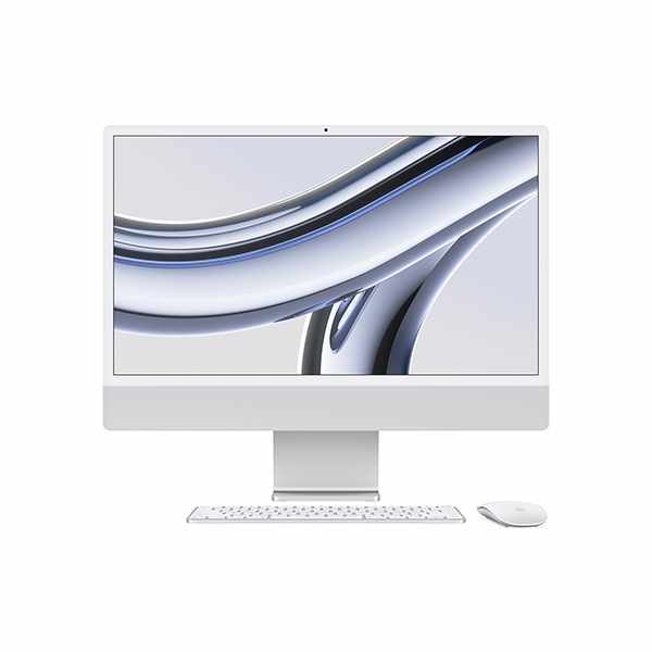 24-inch iMac with Retina 4.5K display:Apple M3 Chip with 8-core GPU, 8GB RAM, 256GB, 2 Port, Silver