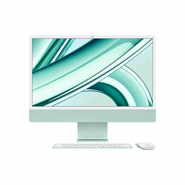24-inch iMac with Retina 4.5K display:Apple M3 Chip with 10-core GPU, 8GB RAM, 256GB, 4 Port, Green