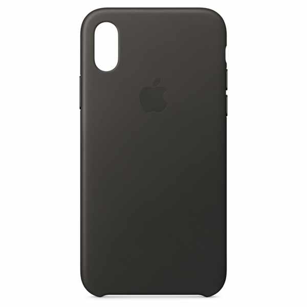 iPhone X Leather Case - Charcoal Gray