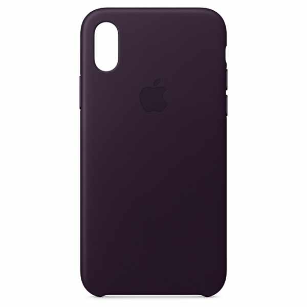 iPhone X Leather Case - Dark Aubergine