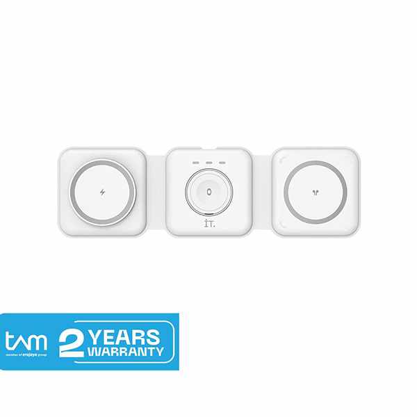 IT 3 in 1 Wireless Charger Flip - White