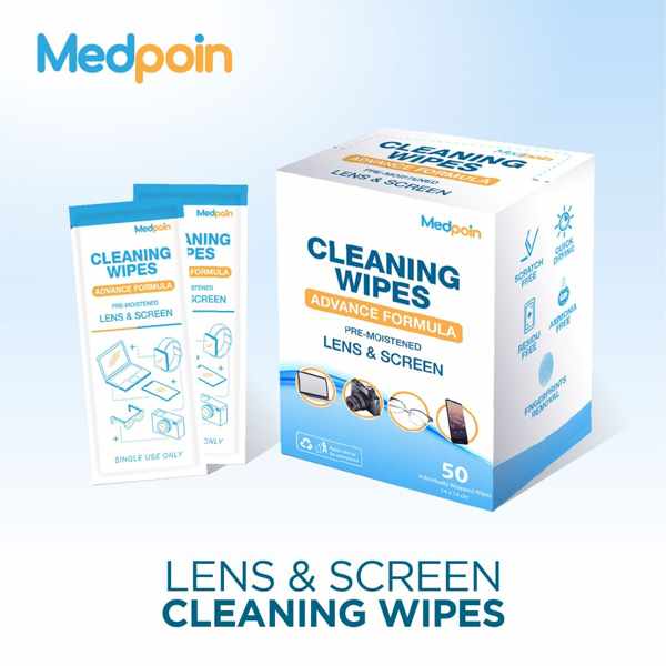 Medpoin Lens and Screen Cleaning Wipes (50 Pcs)